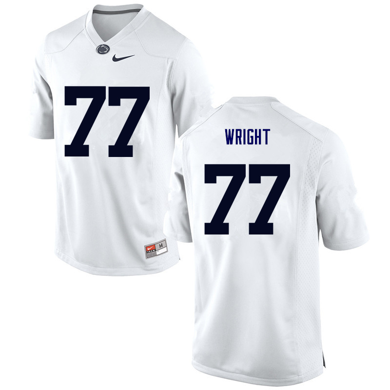 NCAA Nike Men's Penn State Nittany Lions Chasz Wright #77 College Football Authentic White Stitched Jersey KGM2098JE